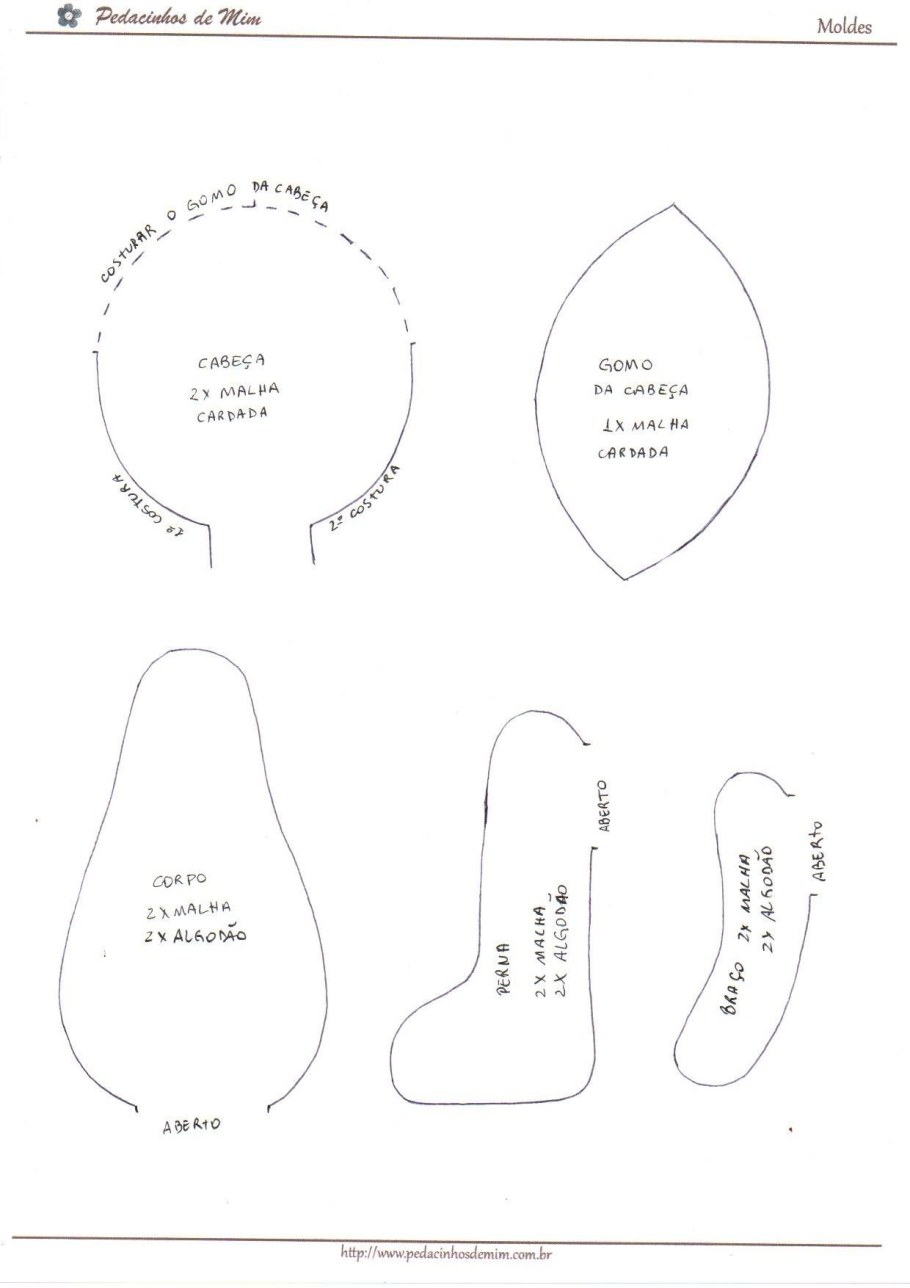 Кукла большеножка выкройка