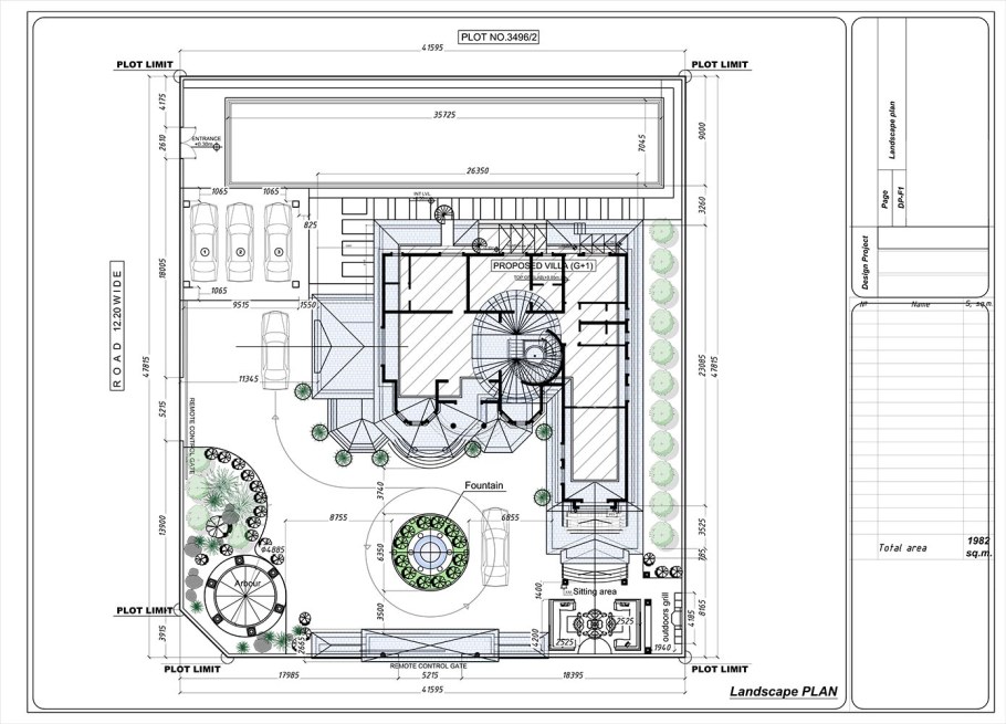 Генплан участка чертеж архитектурный