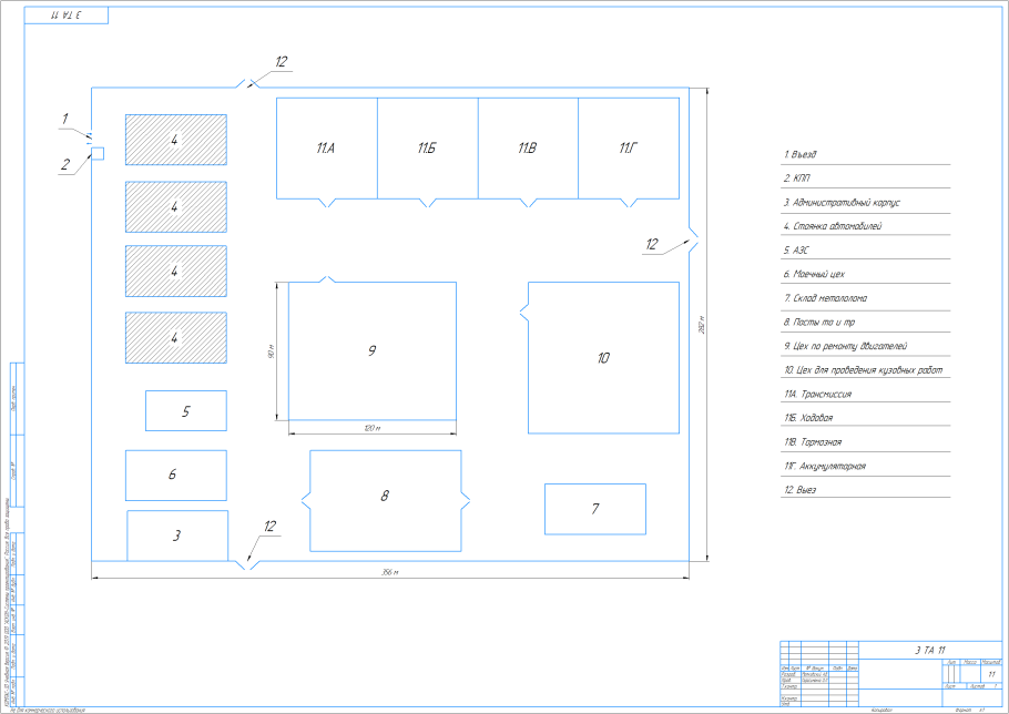 Схема аккумуляторного участка АТП