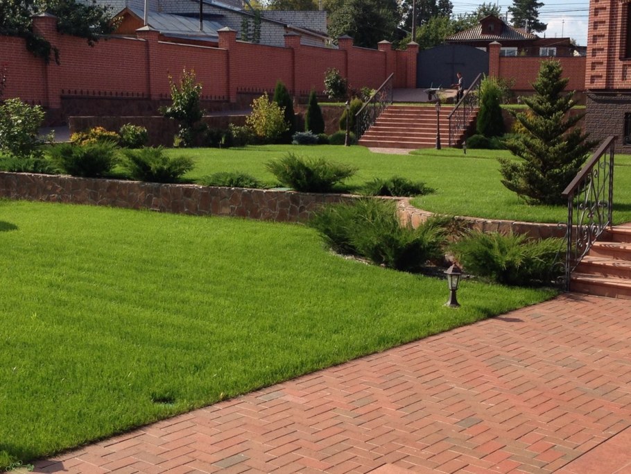 Ландшафт участка с уклоном