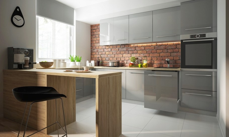 Кухни без навесных шкафов в интерьере