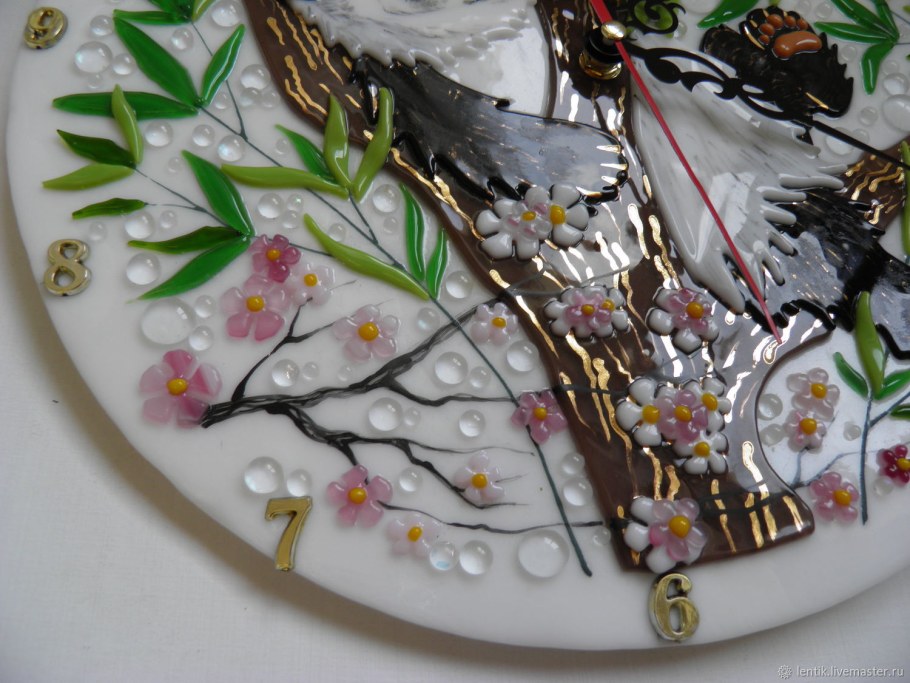 Тарелки фьюзинг абстракция