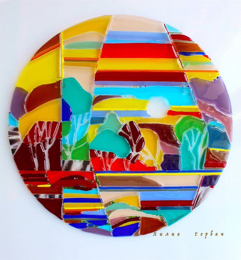 Фьюзинг абстракция витраж