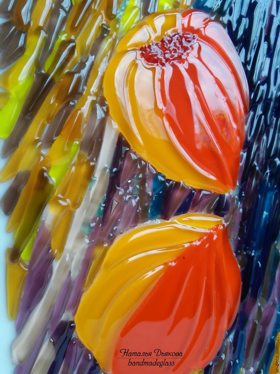 Стеклянная мозаика бабочки