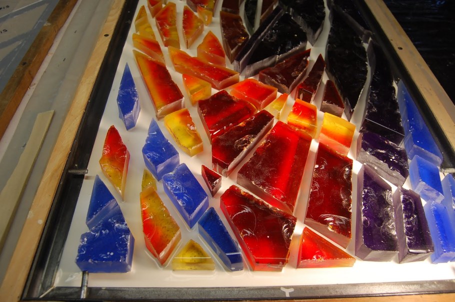 Часы витражные Тиффани