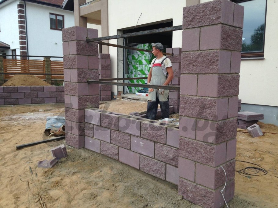 Колонна из газобетонных блоков