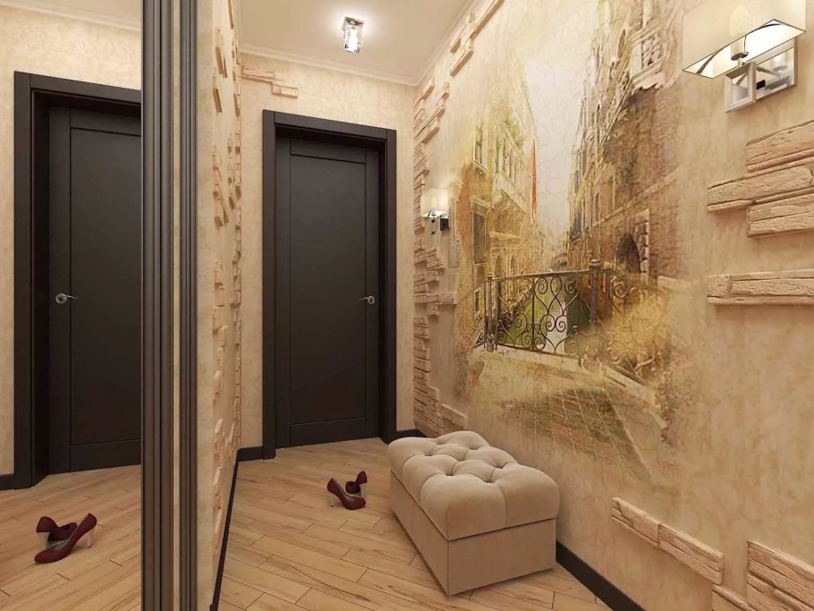 Декоративная штукатурка в прихожей