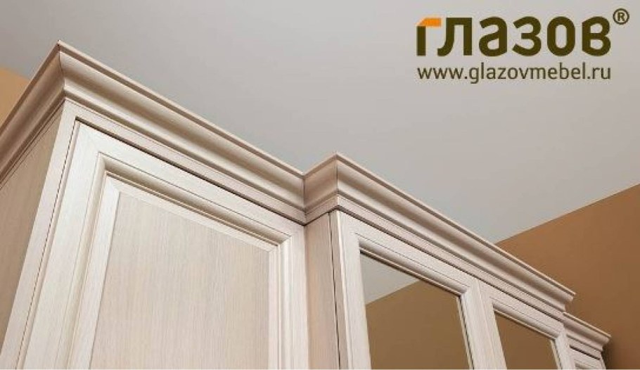 Шкаф для одежды и белья 2 с карнизом «Монтпельер» (Montpellier)