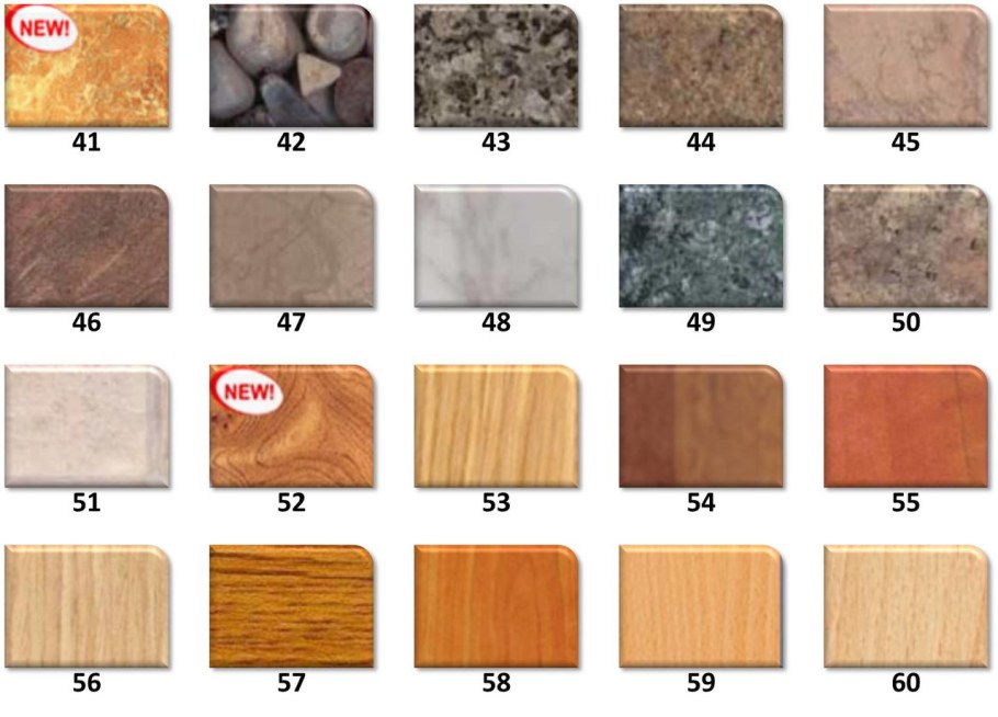 Столешницы Скиф толщина 38 расцветки