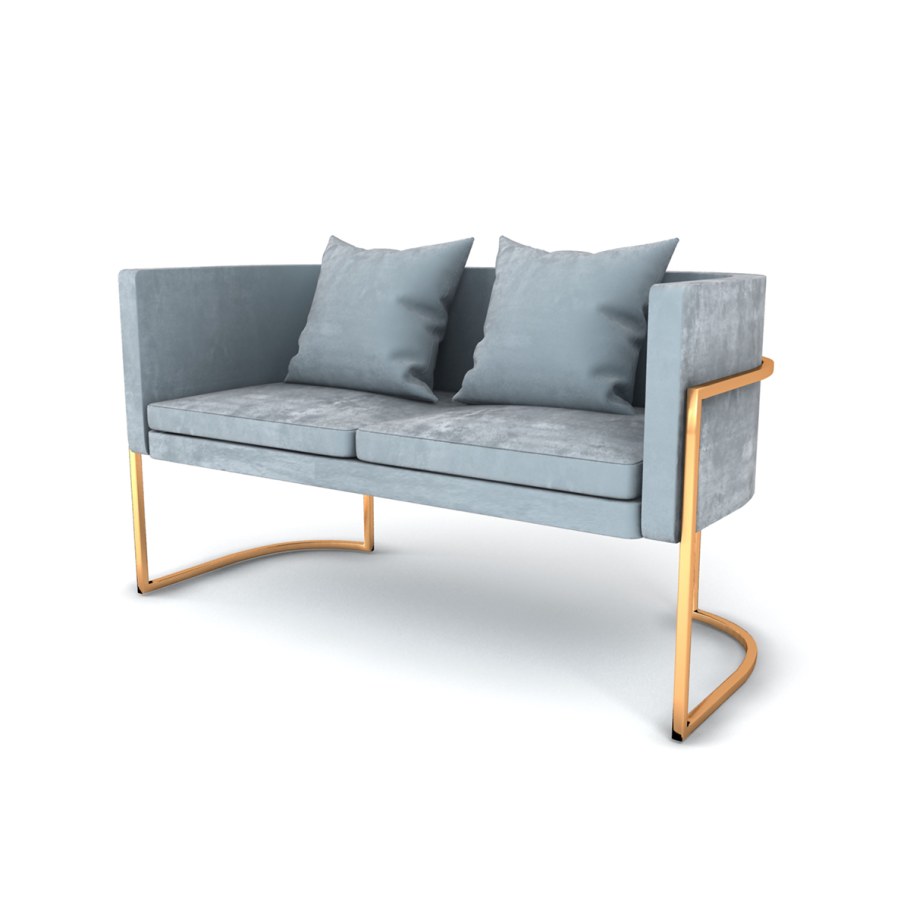 Диван с покатой спинкой