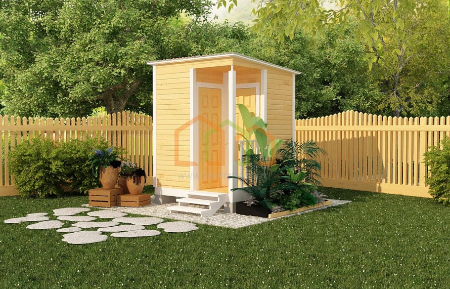 Угловой хозблок с туалетом