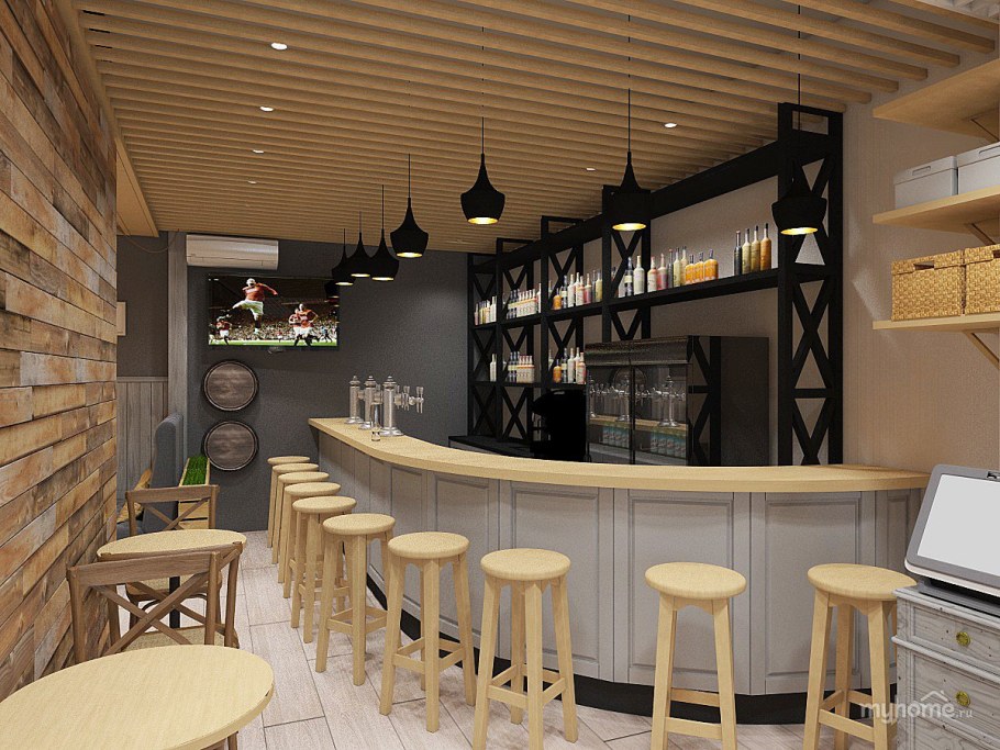 Кофейня интерьер с барной стойкой