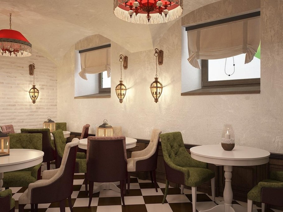 Отделка кафе