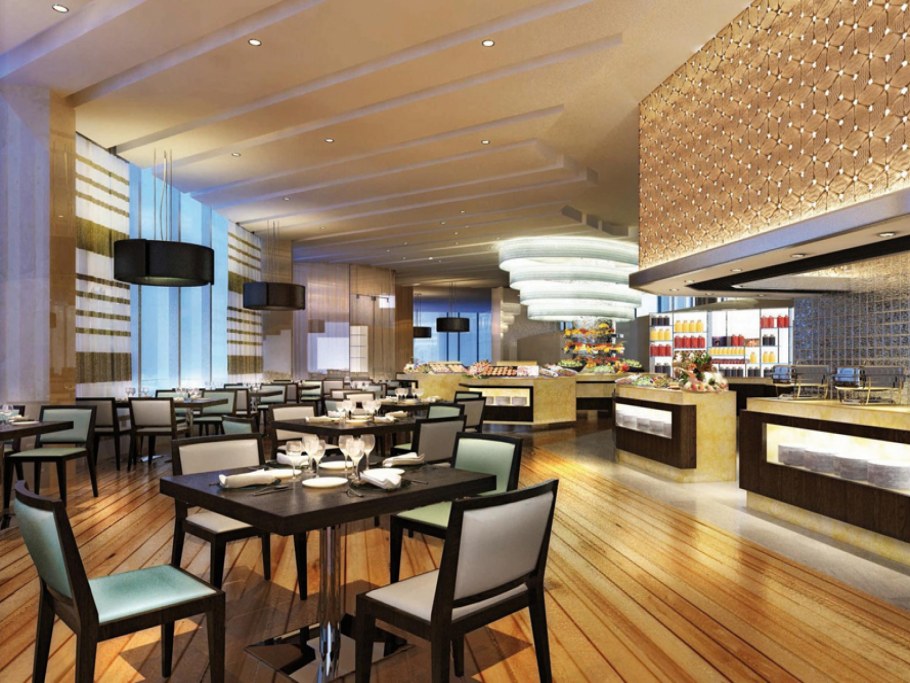 Интерьер кафе в гостинице