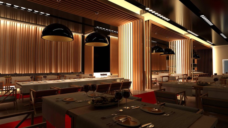 Красивый интерьер ресторана