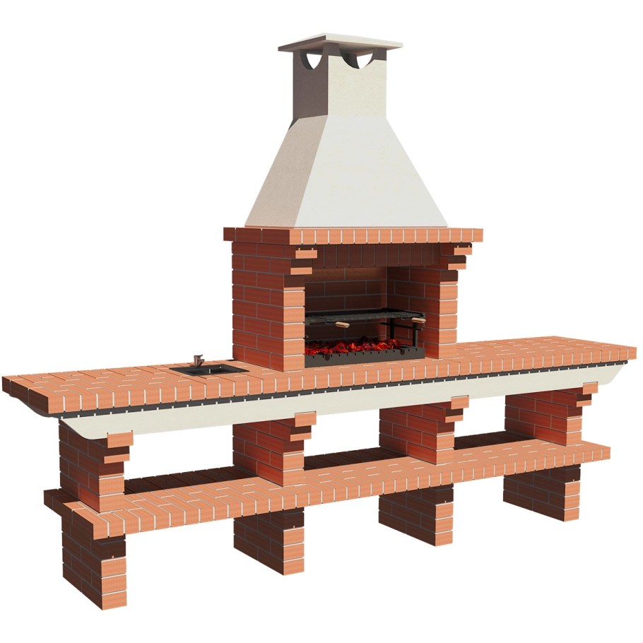 Мангальная зона с тандыром казаном и мангалом