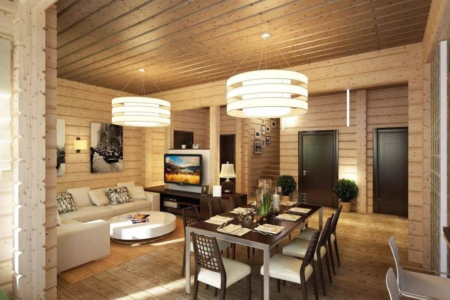 Деревянные дома интерьер внутри
