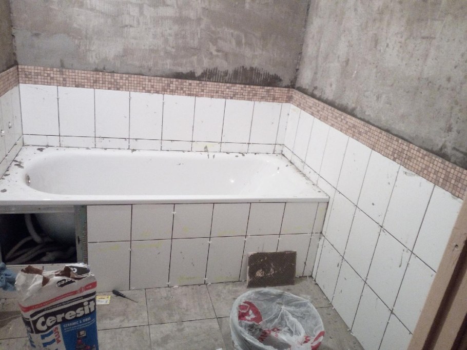 Отделка ванной комнаты кафелем