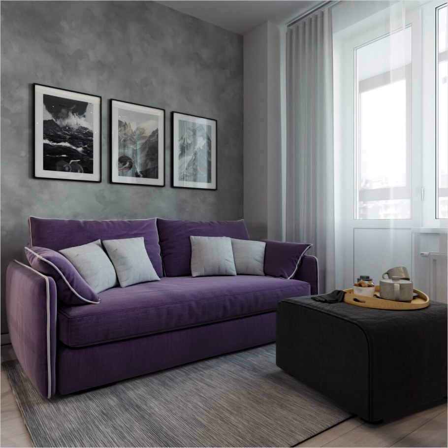 Фиолетовый диван