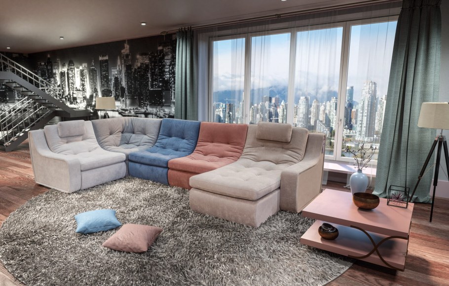 П образный диван в хофф