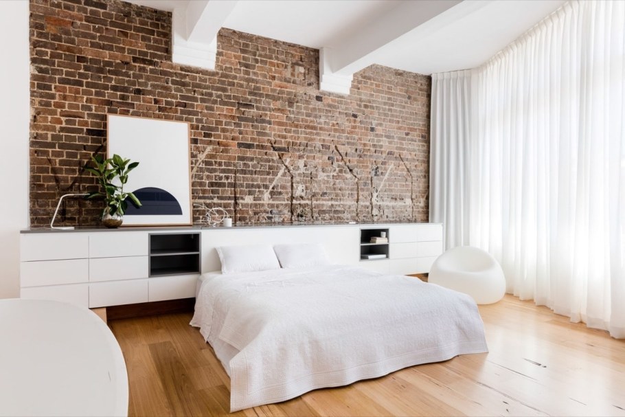 Белый кирпич в интерьере
