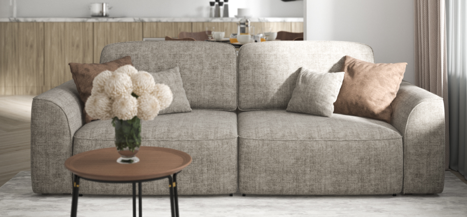 Диван Кинг шенилл бежевый