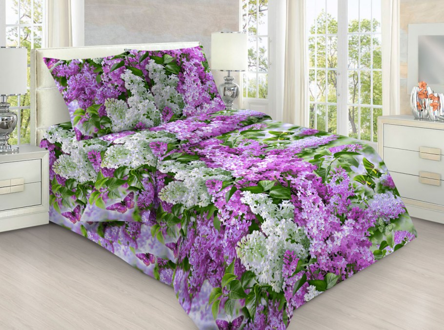 Страйп сатин Лаванда