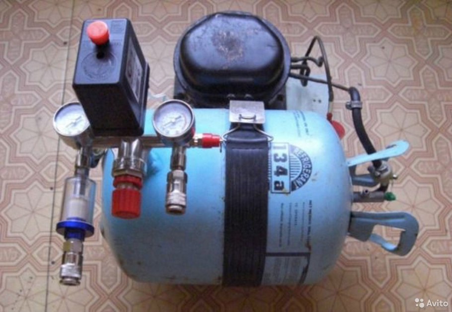 Компрессор воздушный 380 из холодильного компрессора
