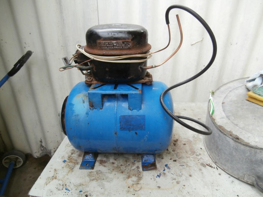 Компрессор воздушный 380 из холодильного компрессора