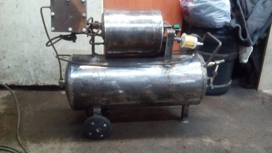 Компрессор воздушный из холодильного компрессора для пескоструя