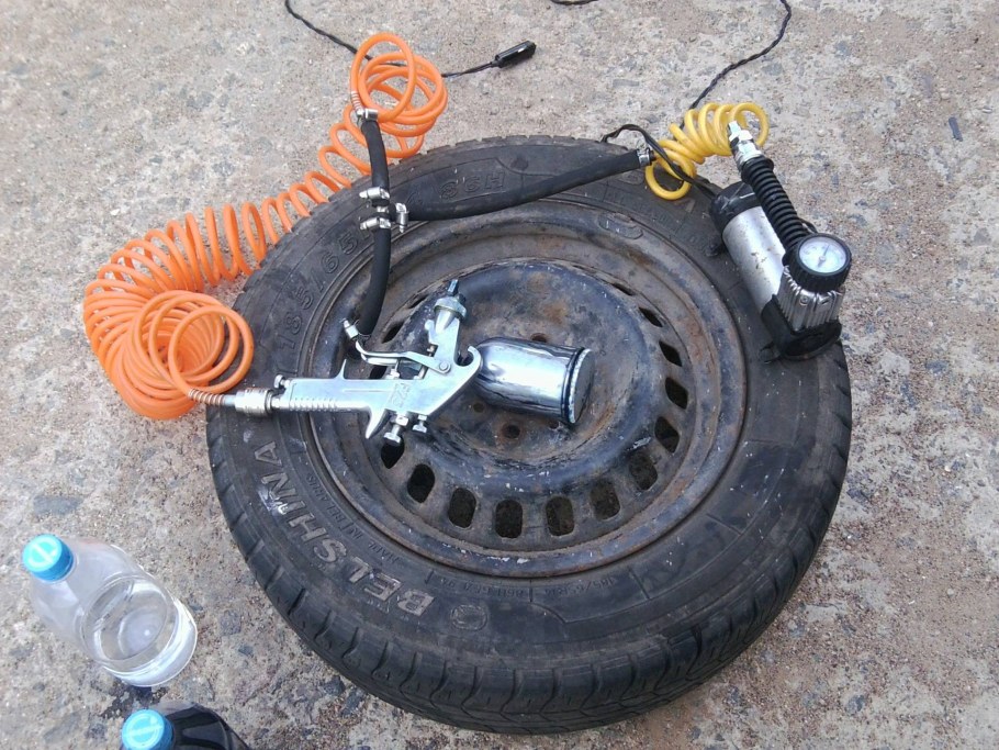 Ресивер для компрессора из колеса