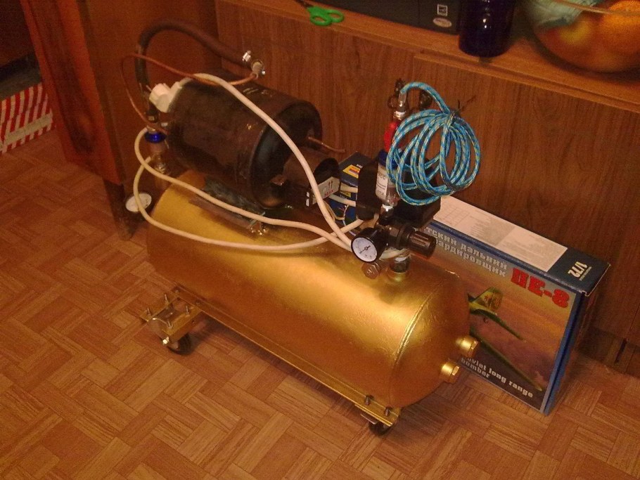 Компрессор воздушный электрический 220в самодельный СССР