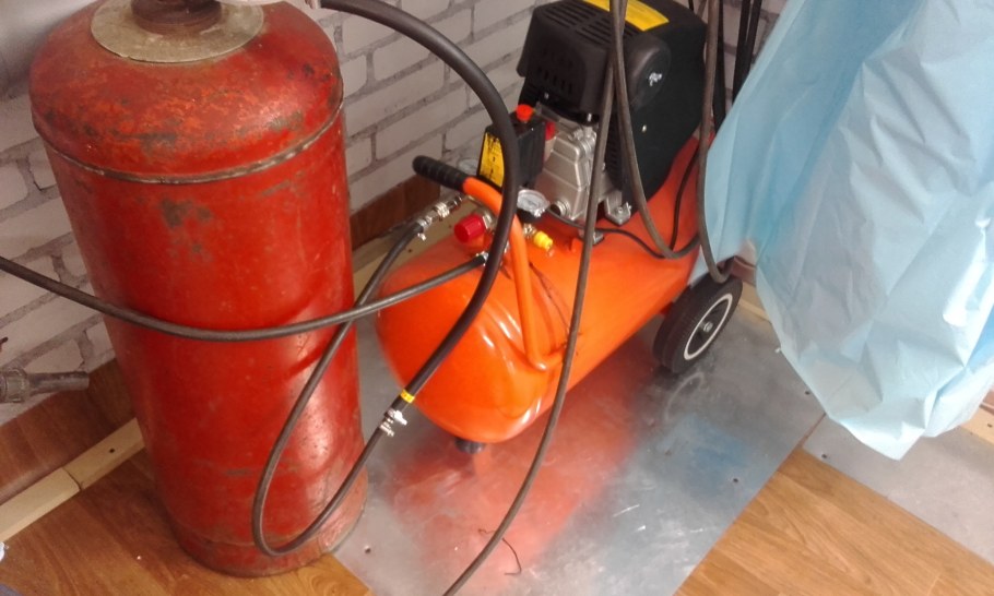 Ресивер из пропанового баллона 50 л для компрессора