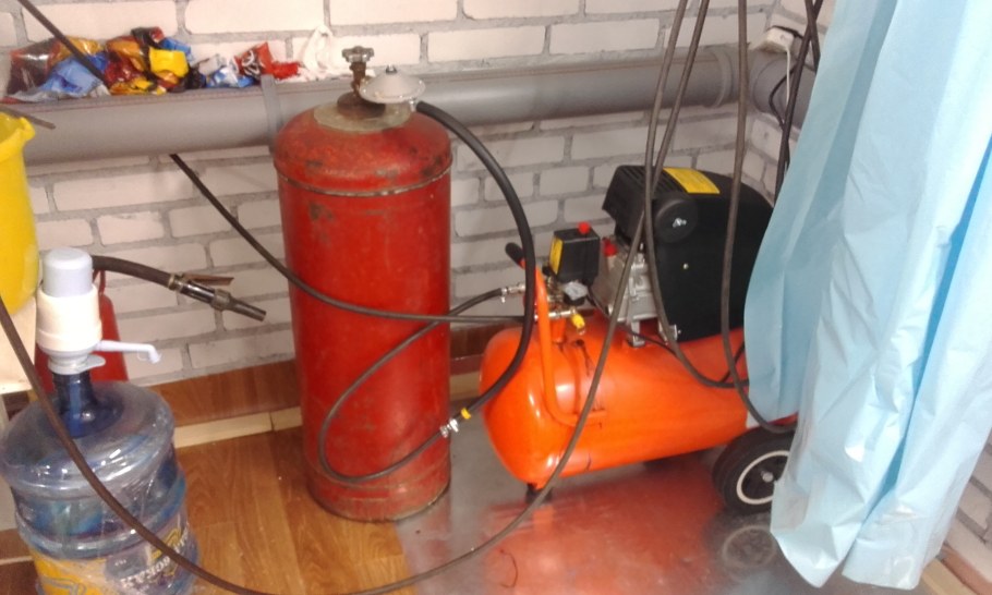 Ресивер из газового баллона 50 л для компрессора