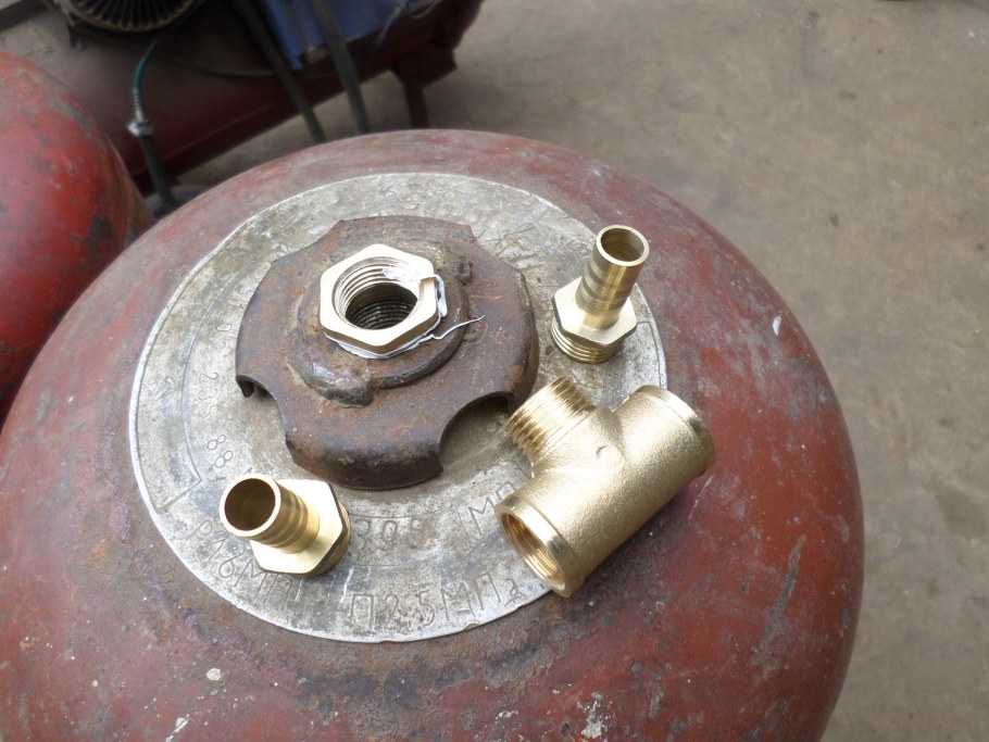 Ресивер из пропанового баллона 50 л для компрессора