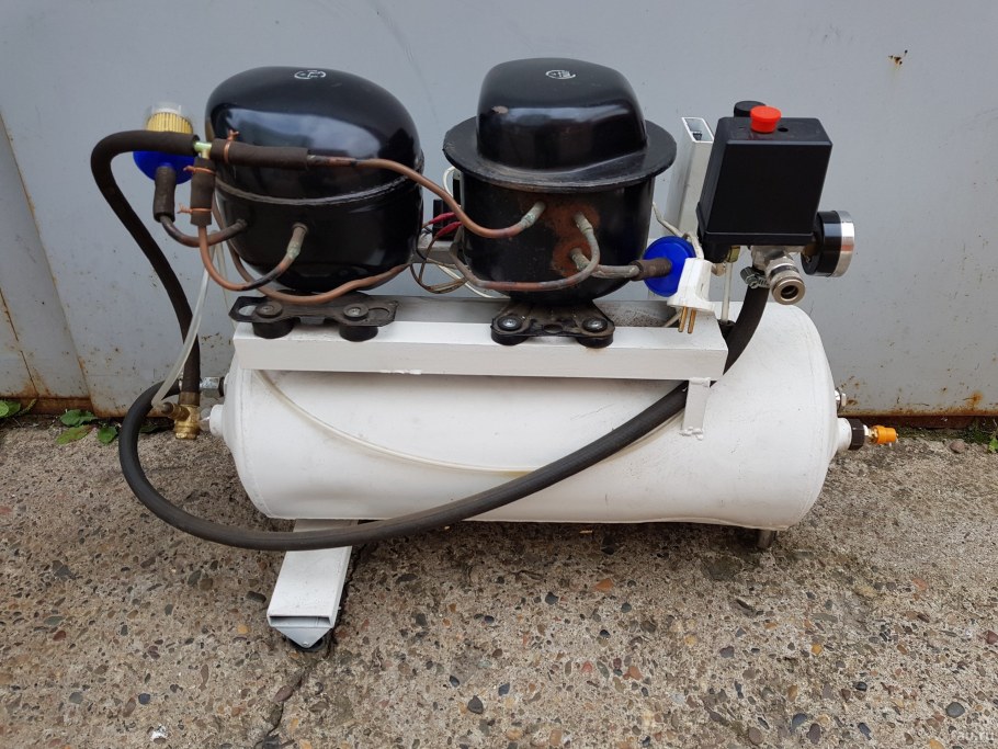 Воздушный компрессор из холодильного