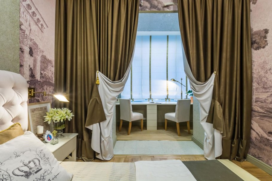 Двухсторонние шторы для спальни