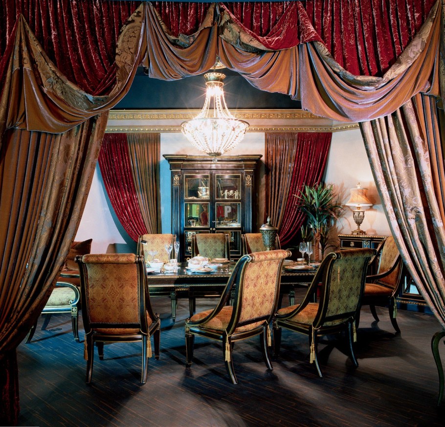 Шторы в дворцовом стиле бархат