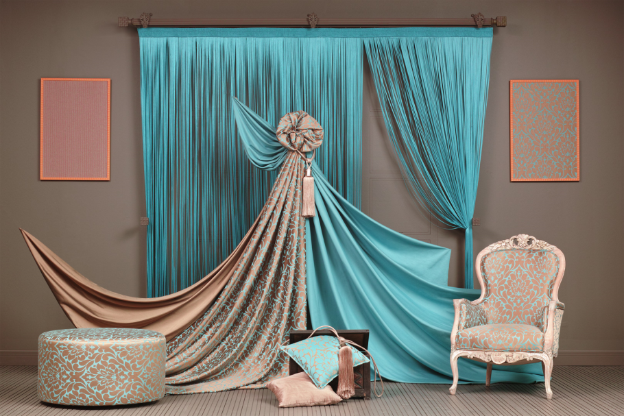 Шторы Верди морская волна