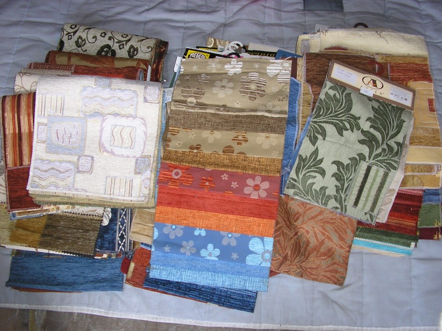 Лоскуты обивочной ткани