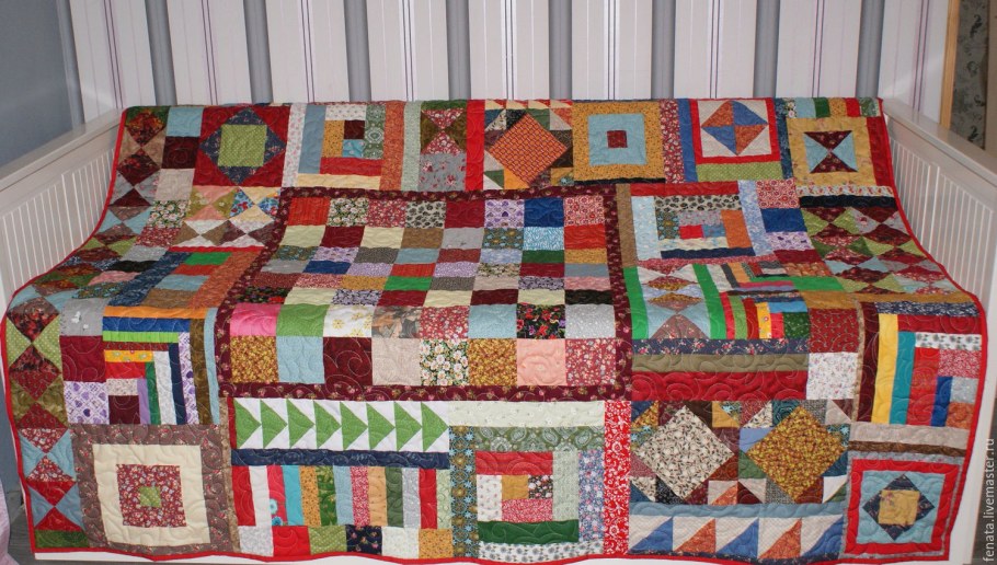 Лоскутное одеяло в русском стиле