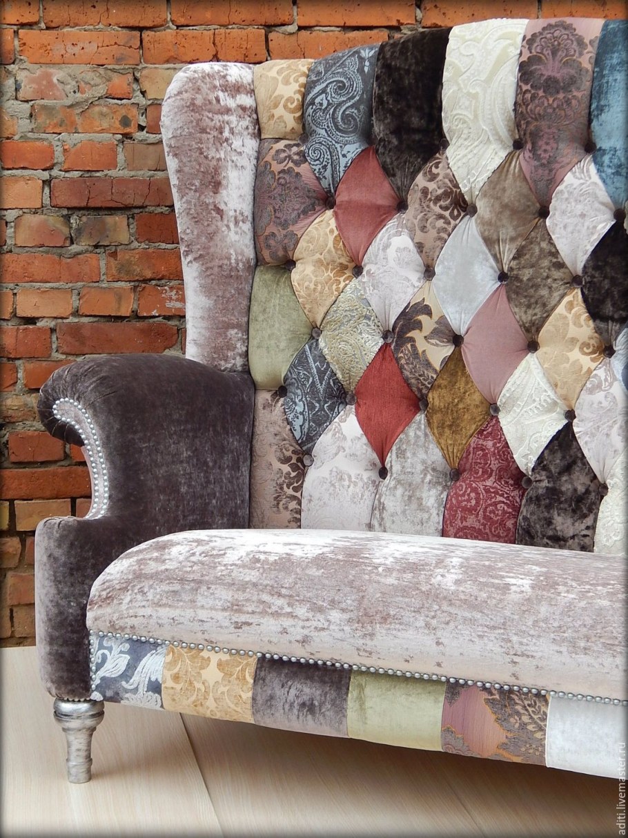Кресло в стиле пэчворк
