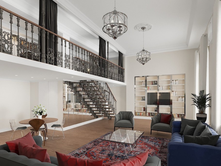 Двухуровневая квартира 60 кв м