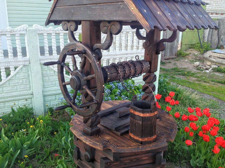 Колодезный домик мельница