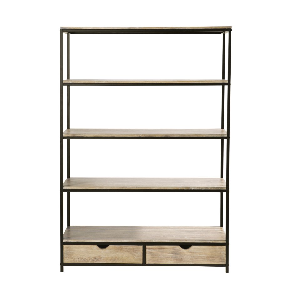 Деревянный стеллаж вид спереди