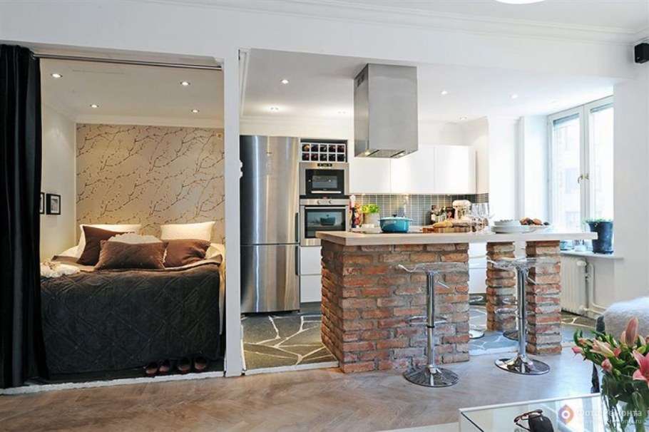 Дизайн однокомнатной квартиры студии