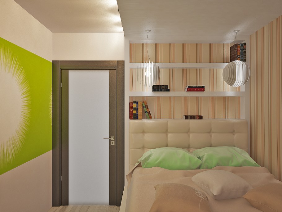 Спальня из кухни в однокомнатной квартире