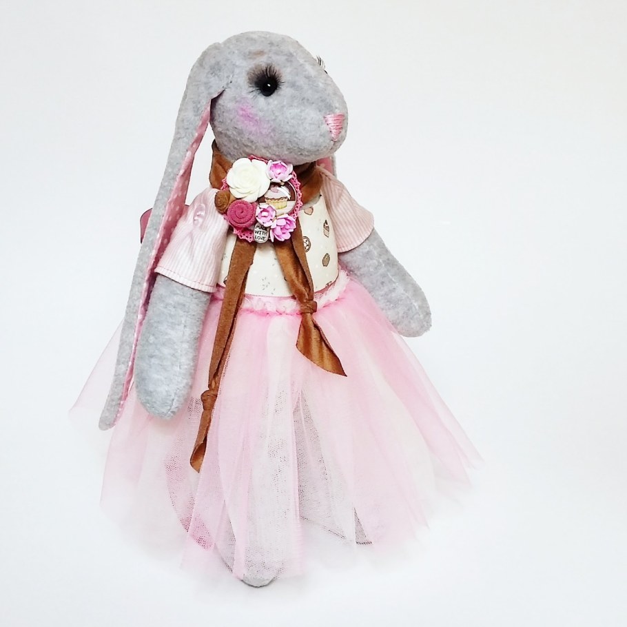 Заяц в технике грунтованный текстиль