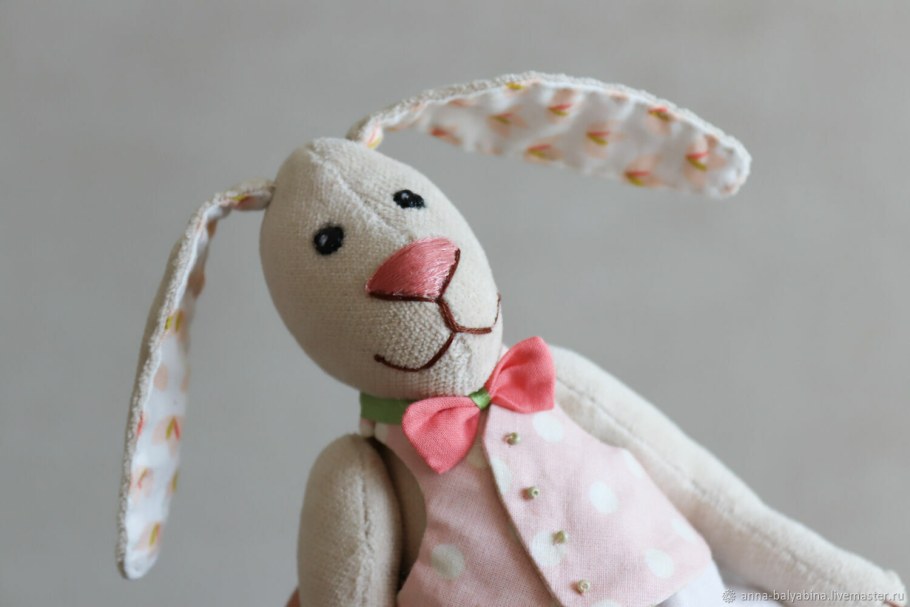 Интерьерная текстильная игрушка ручной работы крыса