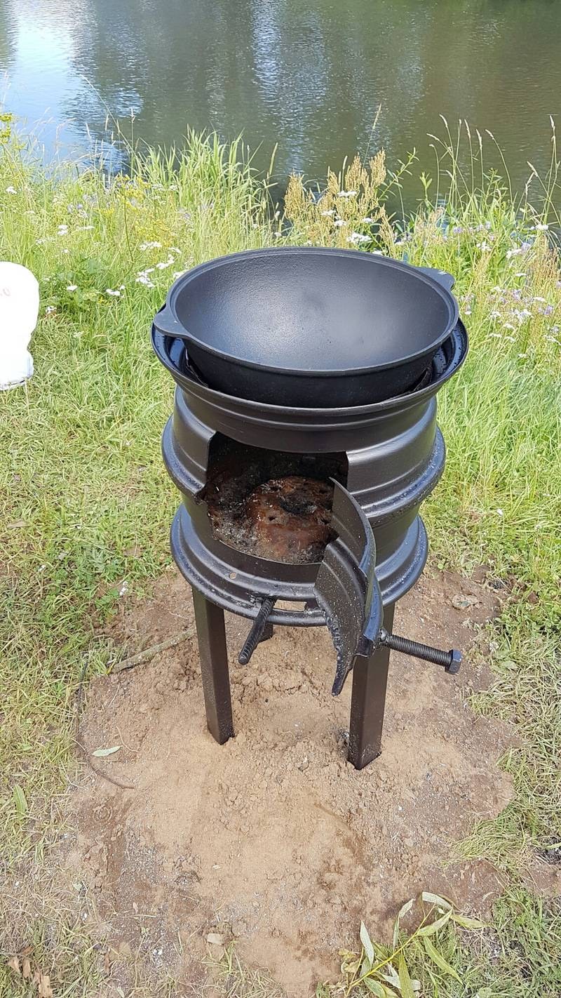 Печка из дисков автомобиля